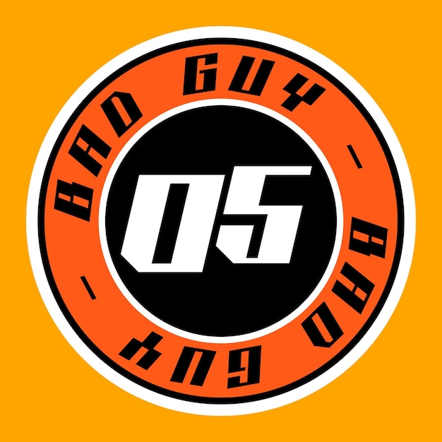 Vettore bad guy logo slogan print