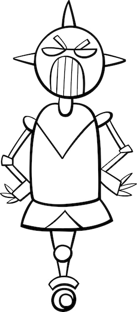 Bad robot character coloring book