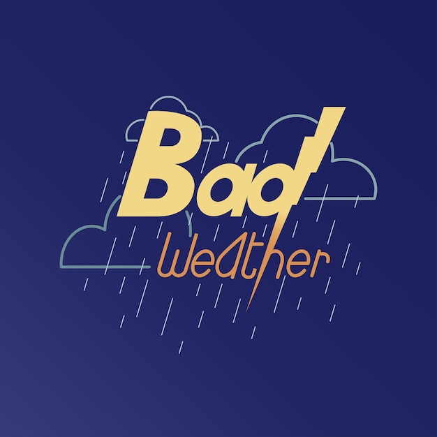 Bad Weather With Thunderbolt Logo