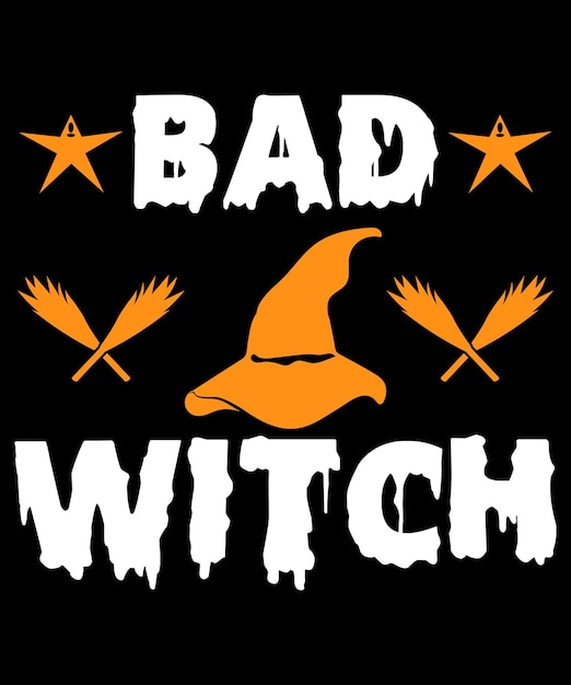 Дизайн футболки Bad Witch Halloween