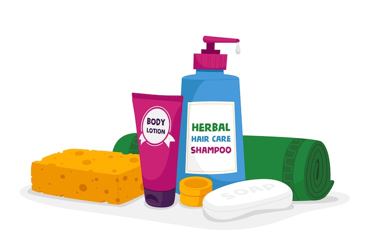 Vector badcosmetica en toiletartikelen accessoires bodylotion