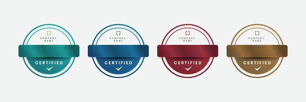 Vector badge luxury certificates modern logo company vector illustration certified logo design