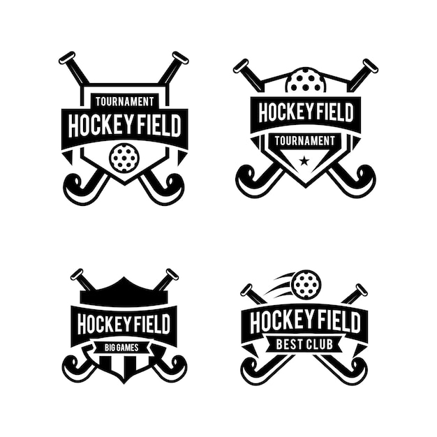 Badge met American Ice Hockey Sport-logo instellen