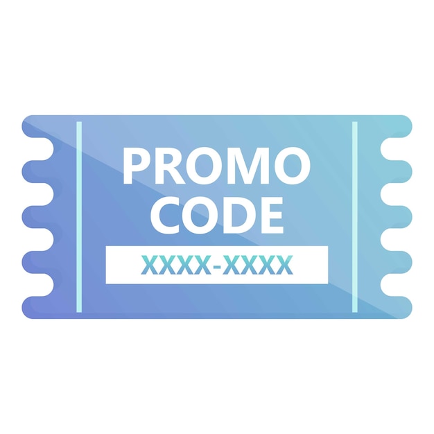 Badge promocode pictogram cartoon vector Ticket cadeau korting legaal