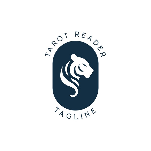 Вектор Логотип читателя таро в стиле значка