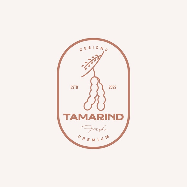 Badge tamarinde vintage logo ontwerp