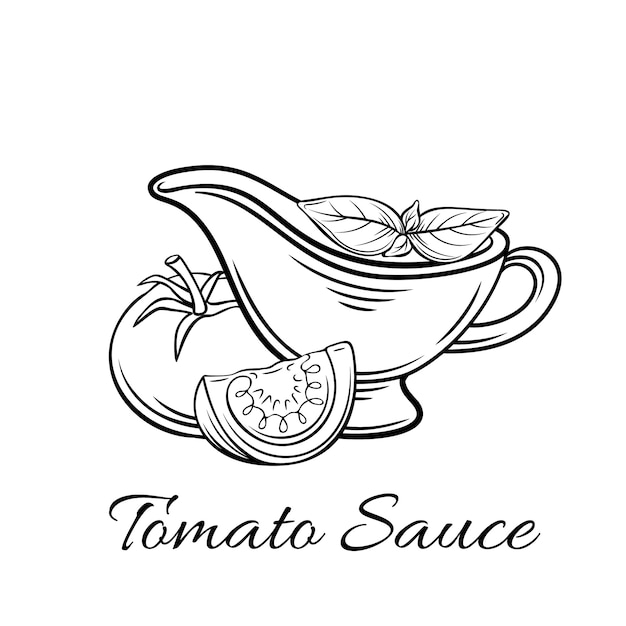 Знак томатного соуса. логотип пищевой продукт, эмблема в старом стиле.