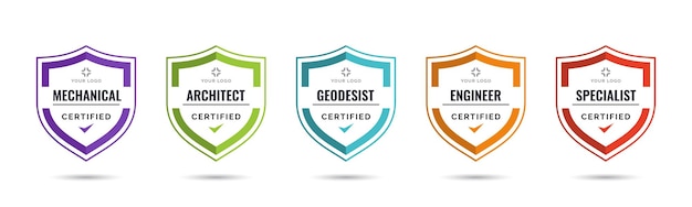 Badge vector shield  logo certified design template