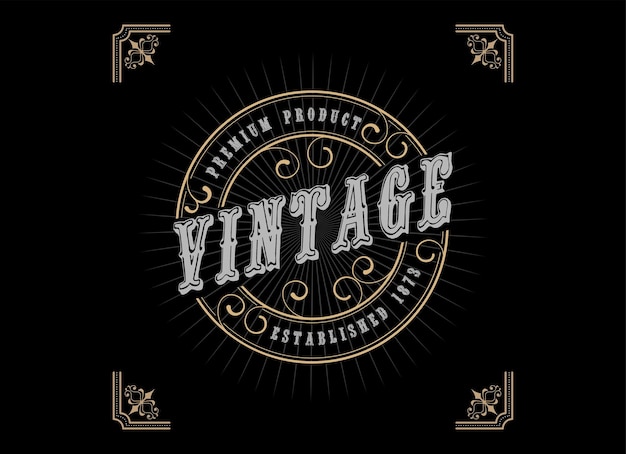 Badge Vintage stijl Logo ontwerpsjabloon