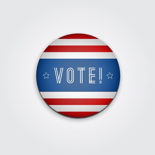 Vector badge vote. us presidential election