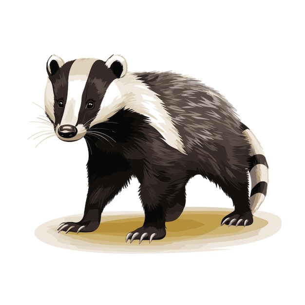 Badger vector op witte achtergrond