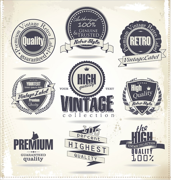 Vector badges and labels collection