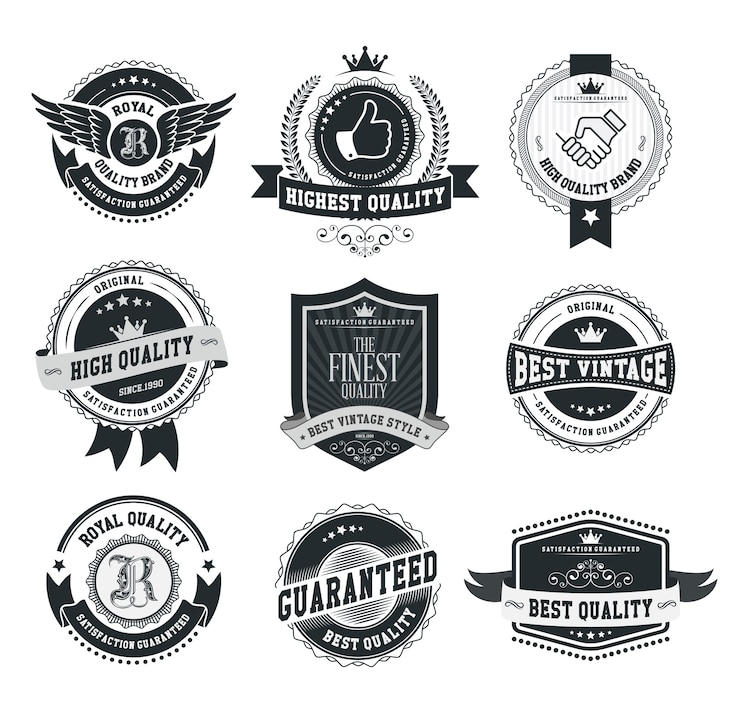 Vector badges and labels collection