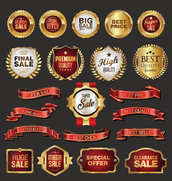 Badges and labels vector collection
