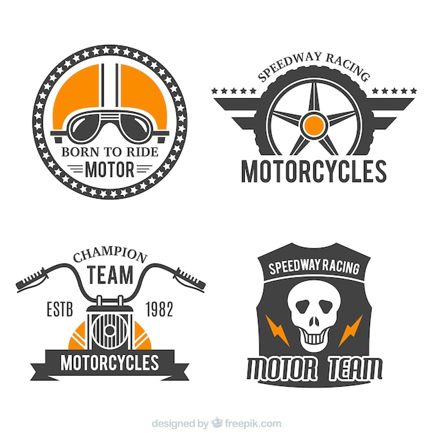 Vector badges for motorcycles