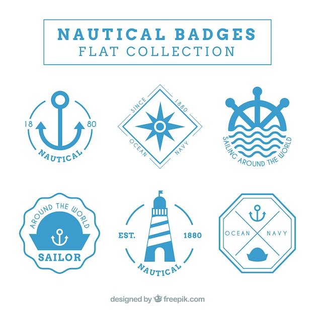 Badges nautical theme