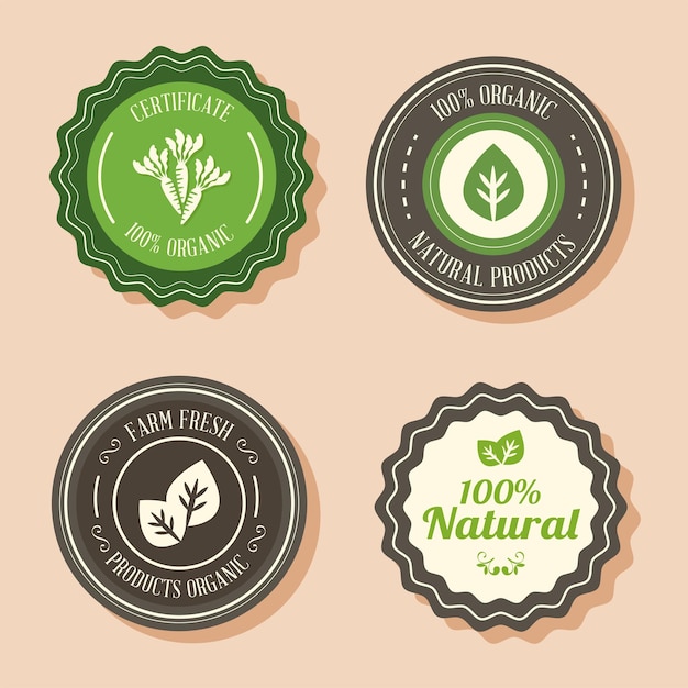 Badges for organic products