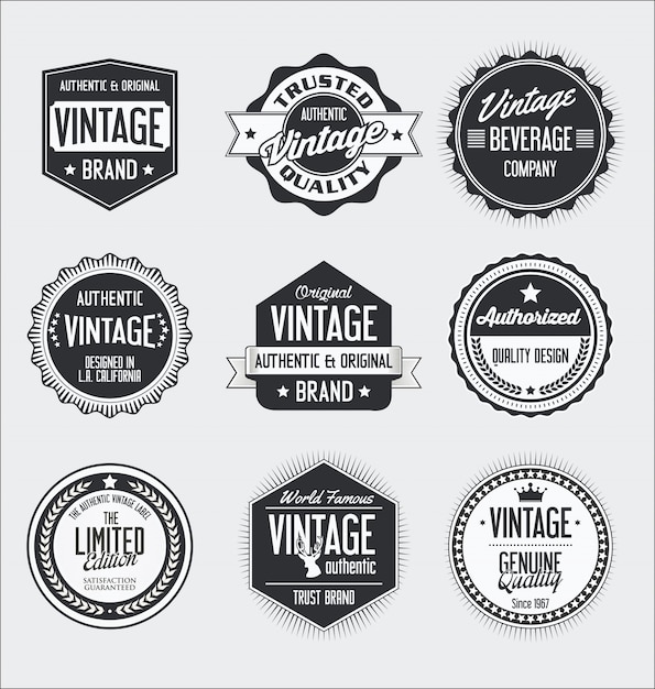 badges retro collectie