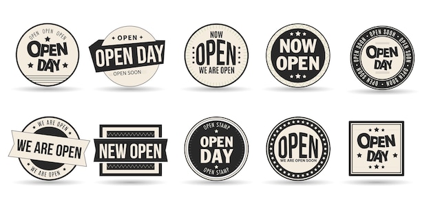 badges set open