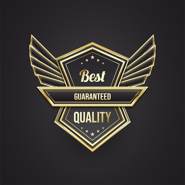 Badges van de beste kwaliteit met elegante concepten in zwart en goud