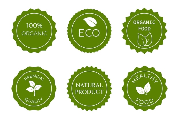 Badges voor biologische producten