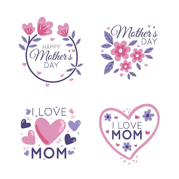Badges voor internationale moederdagcollectie