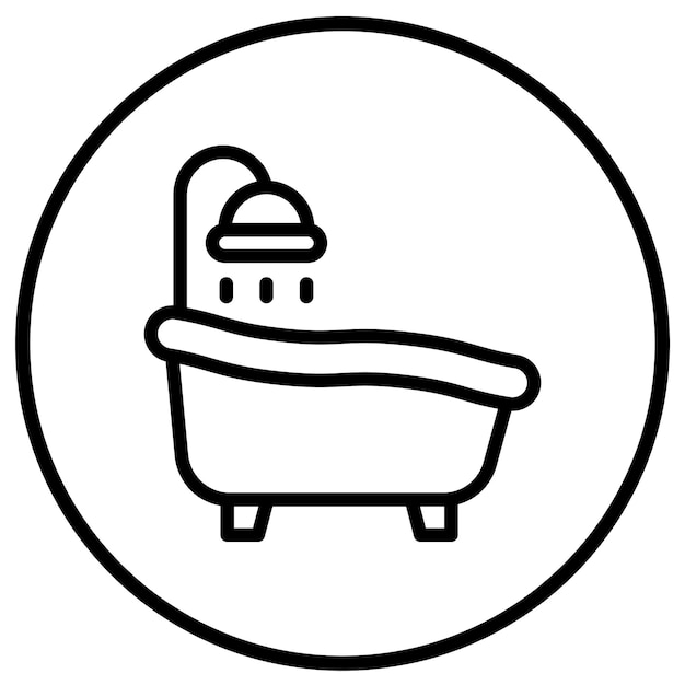 Badkuip Vector Icon Design Illustratie