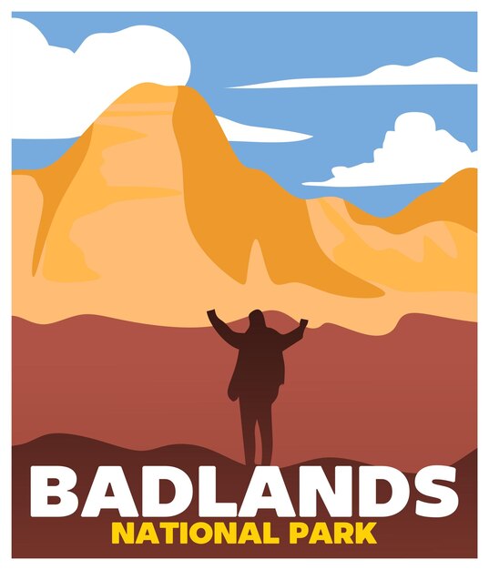badlands national park with beautiful natural views