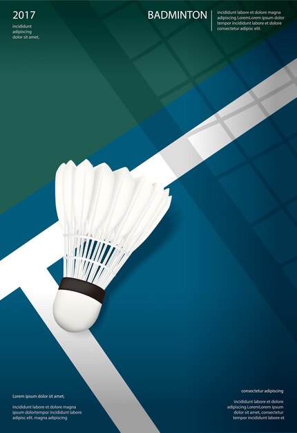 Badminton Championship Poster Vector illustration