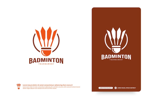 Badminton club logo sjabloon badminton toernooien logo concept, club team identiteit