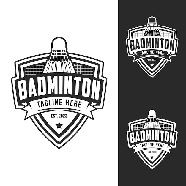 Badminton club logo sjabloon Badminton toernooien logo concept