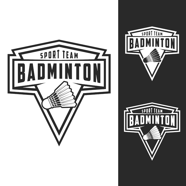 Badminton club logo template Badminton tournaments logotype concept