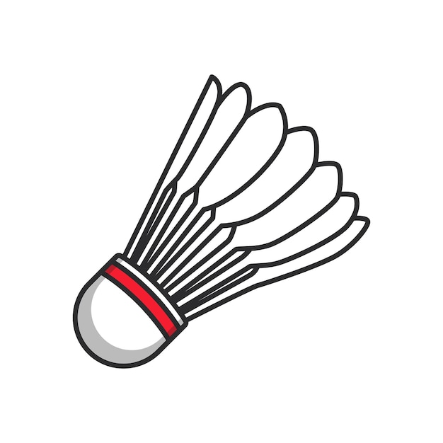 Illustrazione vettoriale del cazzo di badminton isolata su sfondo bianco