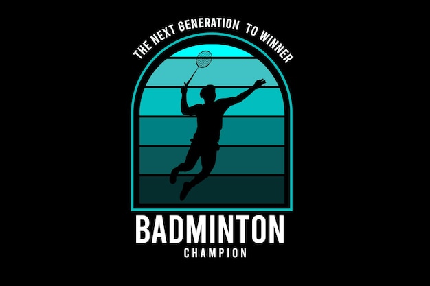 Badminton color green and white