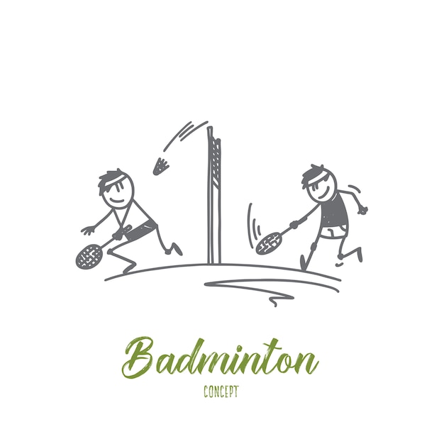 Illustrazione di concetto di badminton