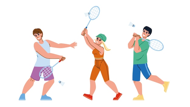 Badminton game vector