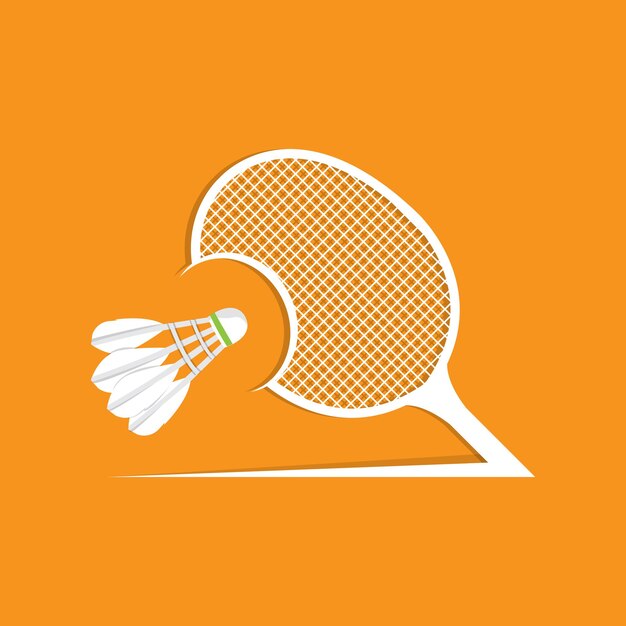Badminton logo design sports vector shuttlecock logo badminton tournament simple minimalist badge