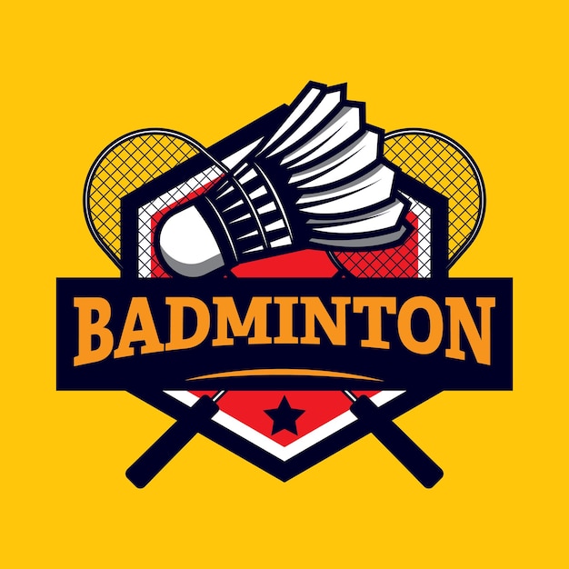 Badminton logo ontwerp sport logo