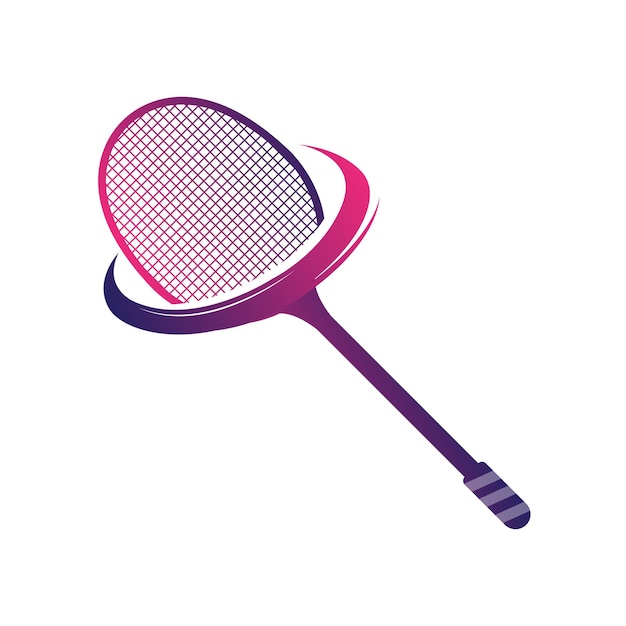 Badminton Logo Ontwerp Sport Vector Shuttle Logo Badminton Toernooi Eenvoudige Minimalistische Badge