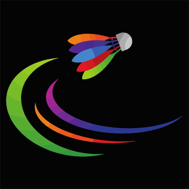 Badminton logo illustrazione vettoriale grafica