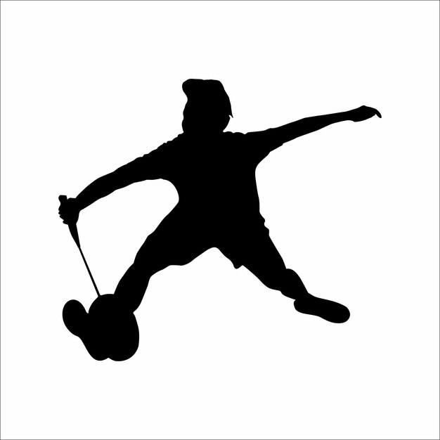 Badminton player silhouette