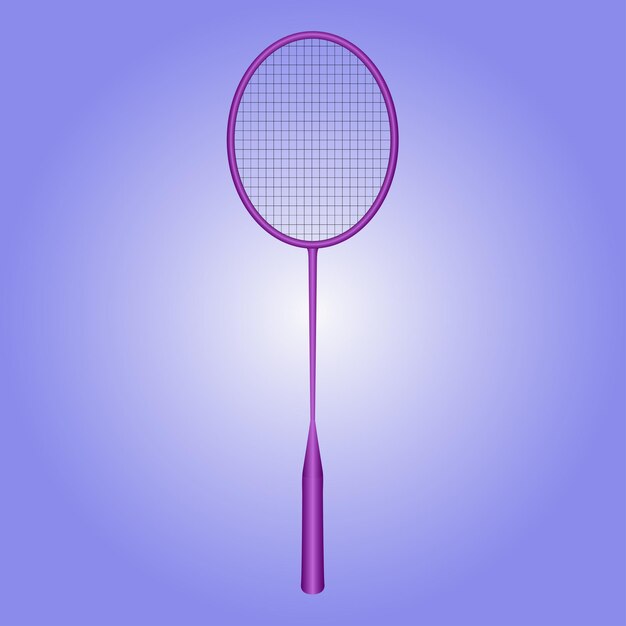 Vector badminton racket