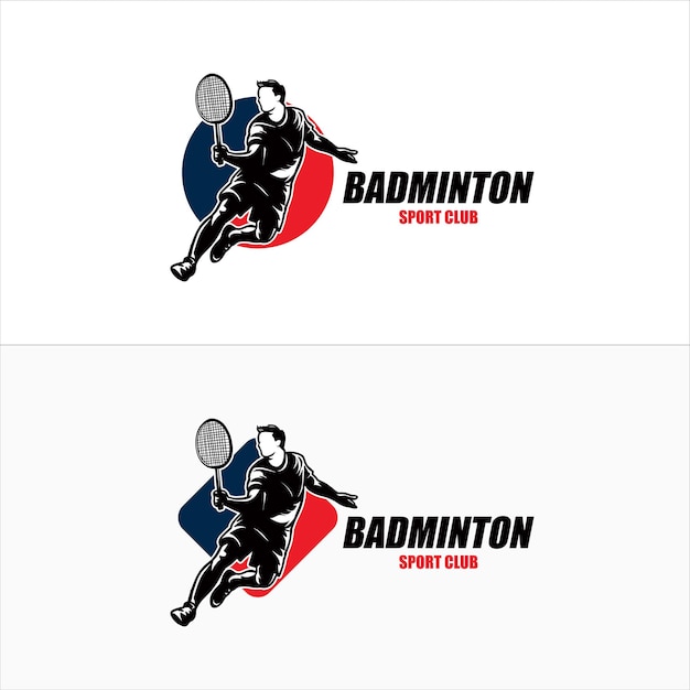 Vector badminton smash logo ontwerp inspiratie