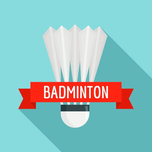 Vettore logo sportivo da badminton illustrazione piatta del logo vettoriale sportivo da badminton per il web design