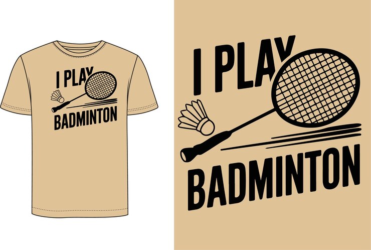 वेक्टर badminton t shirt design