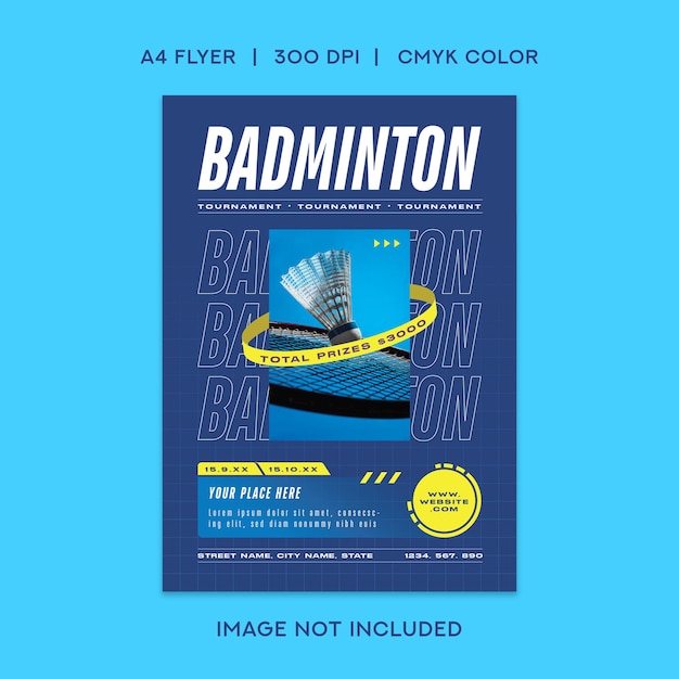 Badminton toernooi flyer