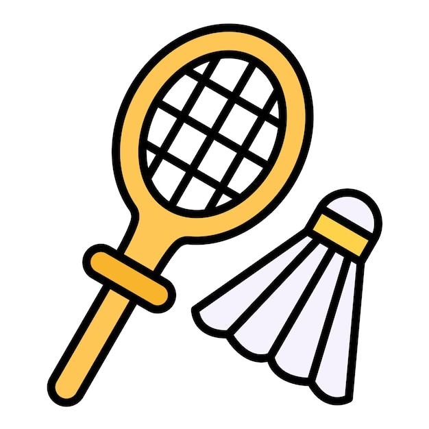 Vector badminton vector illustration style