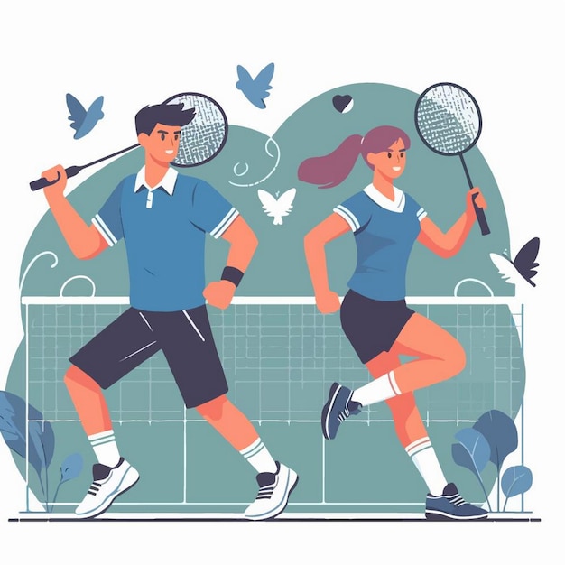 Vector badminton vector