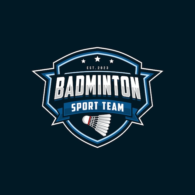 Badmintonbadge-logo in moderne stijl