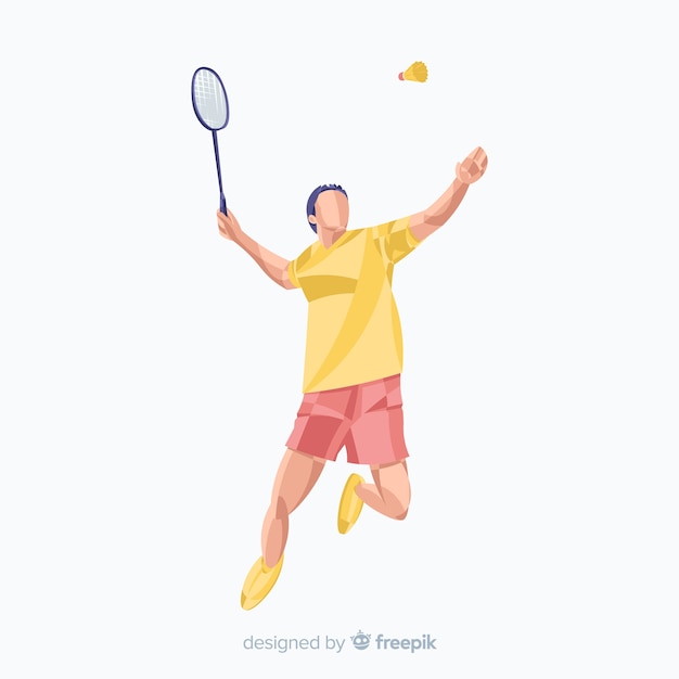 Vector badmintonspeler